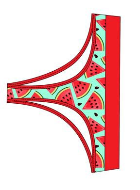 watermeloen string achter Limited edition Watermeloen string